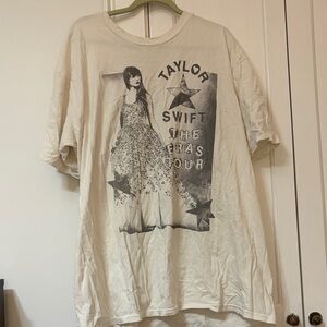 Taylor Swift Cream Graphic Tee - The Eras Tour